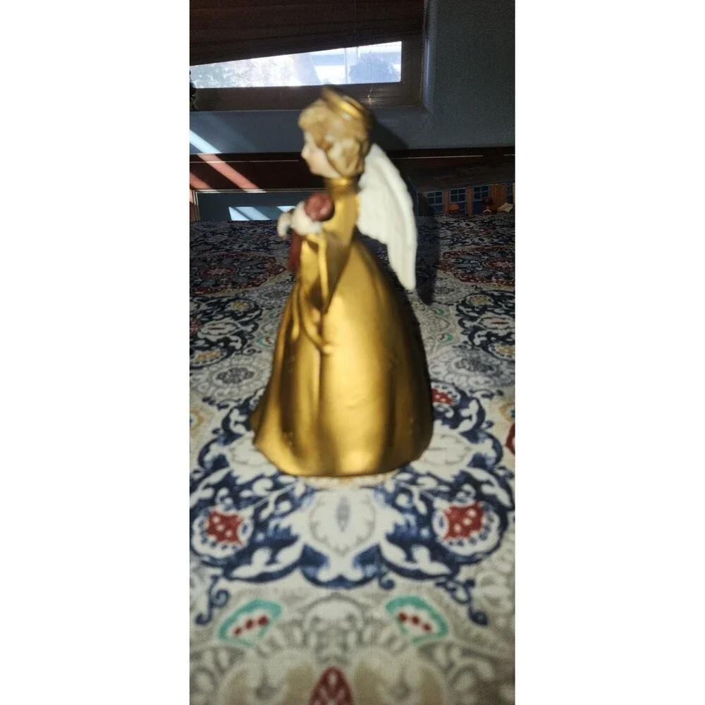 Vtg Berman & Anderson Rotating Musical Porcelain Angel Plays Silent Night 8